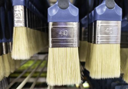 Detail of painting tools, professional painter