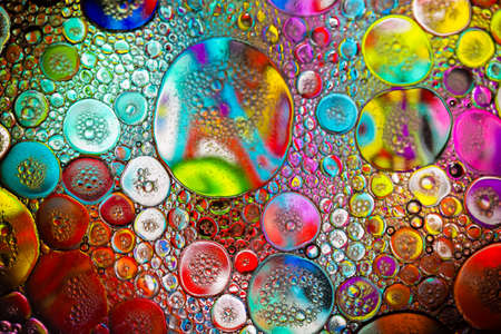 abstract colorful organic bubbles macro pattern textureの写真素材