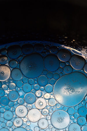 blue abstract colorful organic bubbles macro pattern texture