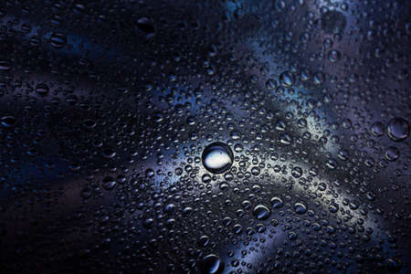 blue abstract colorful organic bubbles macro pattern textureの写真素材