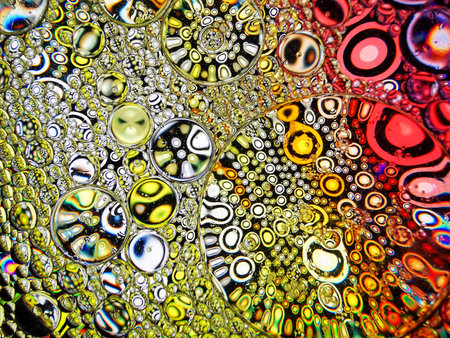 colorful rainbow spectrum oil bubbles macro abstract textures