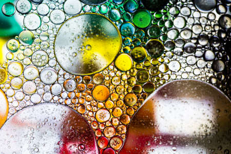 abstract colorful organic bubbles macro pattern textureの写真素材