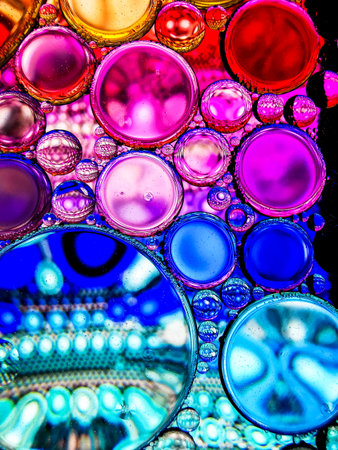 neon rainbow colorful oil bubbles abstract textures for backgrounds