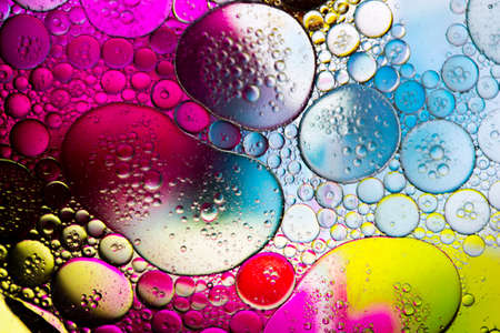 abstract colorful organic bubbles macro pattern textureの写真素材