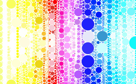 colorful abstract backgrounds in circles and polka dots