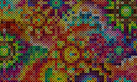 colorful abstract backgrounds in circles and polka dotsの写真素材