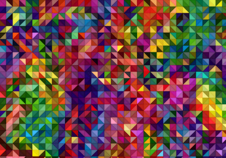 squares and triangles isometric abstract conceptual colorful background and patterns