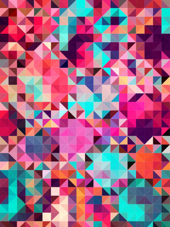 squares and triangles isometric abstract conceptual colorful background and patterns