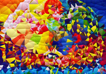 colorful poly morph triangles abstract colorful shapes background patternsの写真素材