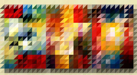 squares and triangles isometric abstract conceptual colorful background and patternsの写真素材
