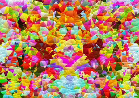 colorful poly morph triangles abstract colorful shapes background patternsの写真素材