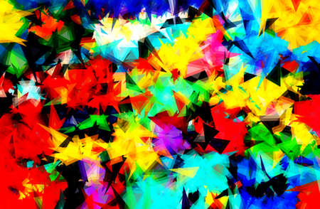 colorful poly morph triangles abstract colorful shapes background patternsの写真素材