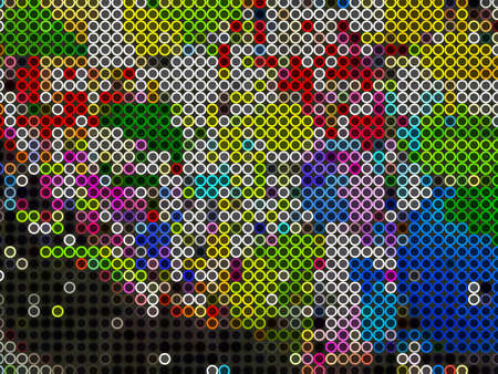 colorful abstract backgrounds in circles and polka dotsの写真素材