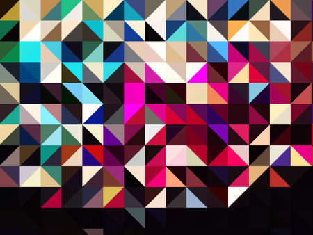squares and triangles isometric abstract conceptual colorful background and patternsの写真素材