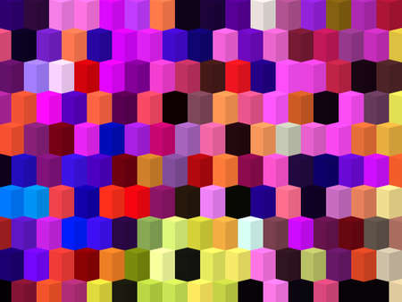 isometric minimal abstract cubes and squares colorful backgrounds textures patternsの写真素材