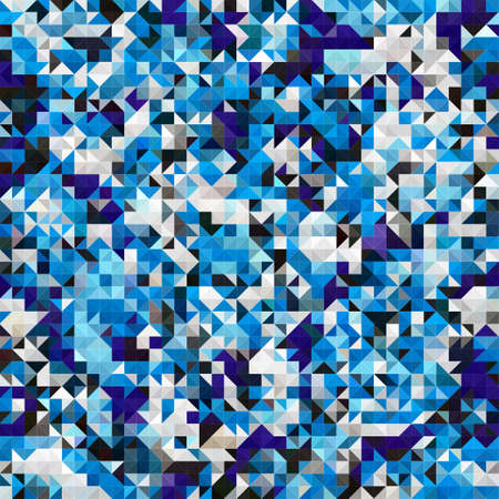 blue squares and triangles isometric abstract conceptual colorful background and patternsの写真素材