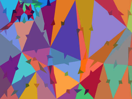 colorful poly morph triangles abstract colorful shapes background patternsの写真素材