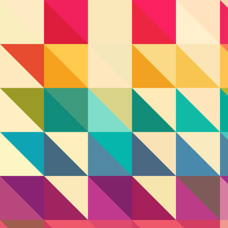 squares and triangles isometric abstract conceptual colorful background and patterns
