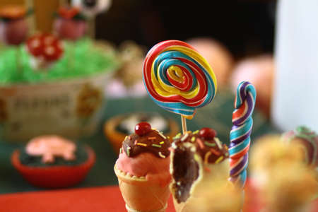 candy shop desserts and candies colorfulの写真素材