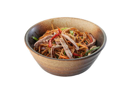vegetables noodle white backgroundの写真素材