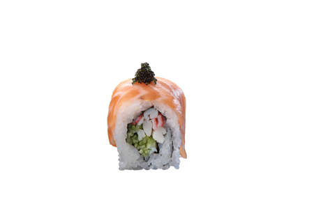 sushi rolls isolated backgroundの写真素材