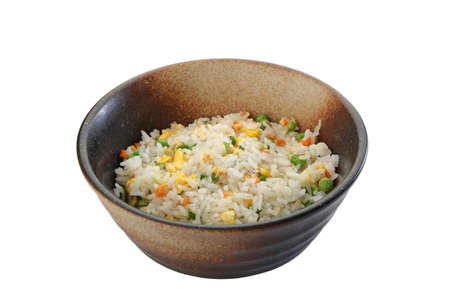 vegetable rice japanese food white backgroundの写真素材