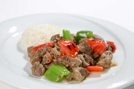 lamb saute turkish kebab cuisineの写真素材
