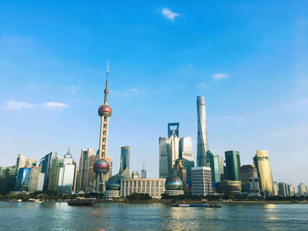 View of Shanghai cityのeditorial素材