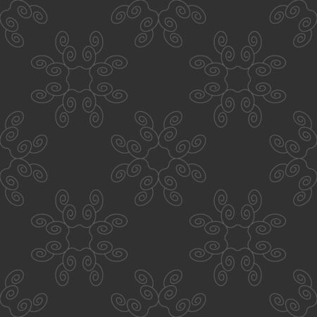 Seamless pattern with spirals. Dark gray and Light gray. Vector.のイラスト素材