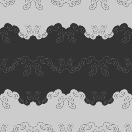 Seamless pattern with spirals. Dark gray and Light gray. Vector.のイラスト素材