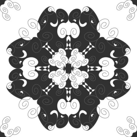 Seamless pattern with spirals. Gray, dark gray and white. Vector.のイラスト素材