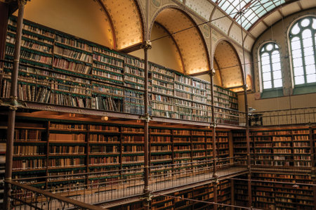 Large library of the Rijksmuseum (National Museum) in Amsterdam. Famous for its huge cultural...