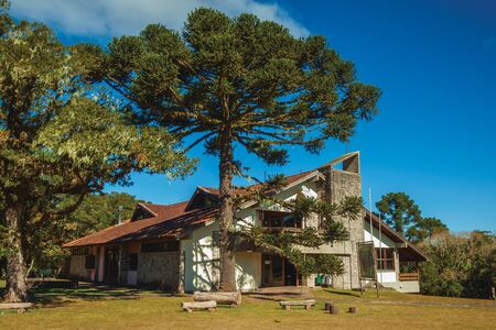 Cambara do Sul, Brazil - July 16, 2019. Aparados da Serra National Park visitor center, near the Itaimbezinho Canyon and Cambara do Sul. A small country town with amazing natural tourist attractions.のeditorial素材