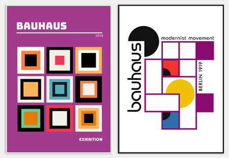 Contains Abstract Art Set in bauhaus style, Decorative Modern Art,のイラスト素材
