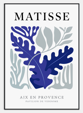 Contains Abstract Art Set in Matisse style, Decorative Modern Art, Vector illustration poster.のイラスト素材