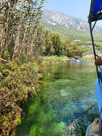 Boat trip on the river. Montenegro, Balkans, Europe.の写真素材