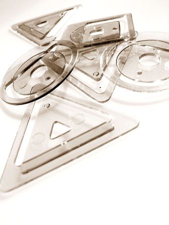 Paperclips in perspectiveの写真素材