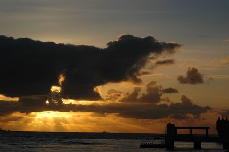 Summer sunsetの写真素材