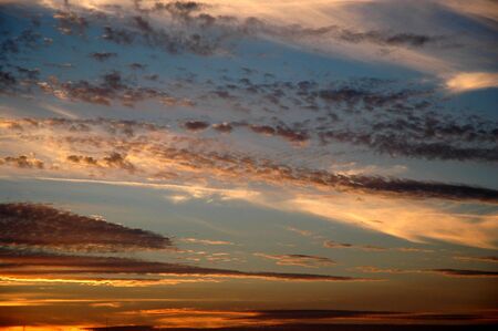 Fluffy sky in summertimeの写真素材