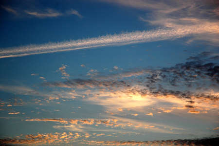 Fluffy sky in summertimeの写真素材