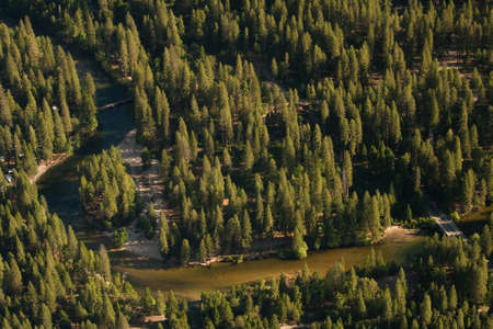 View from the Glacier Point, in Yosemite National Park, USAの写真素材