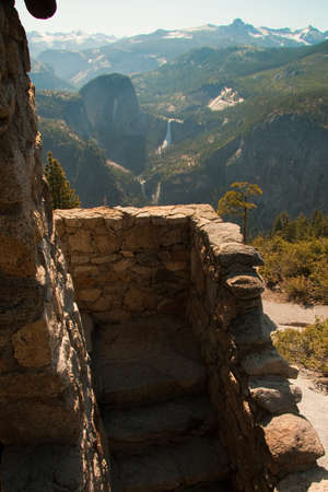 View from the Glacier Point, in Yosemite National Park, USAの写真素材