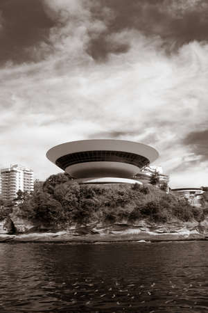Contemporary Museum of Art in the city of Niteroi, state of Rio de Janeiroのeditorial素材