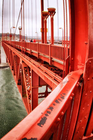 Lateral view of the golden gate, in San Francisco, CA, USAの写真素材