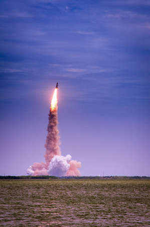 Launch of Atlantis-STS-135 at NASA Kennedy Space Center, Florida, USAのeditorial素材