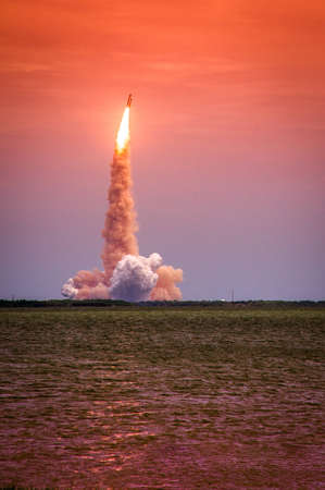 Launch of Atlantis-STS-135 at NASA Kennedy Space Center, Florida, USAのeditorial素材