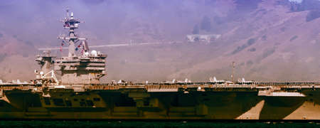 Demonstration of USS Carl Vinson (CVN 70) on Fleet Week celebration in San Francisco, California, USAのeditorial素材