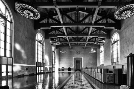 Interiors of the Union Station, Los Angeles, California, USAのeditorial素材