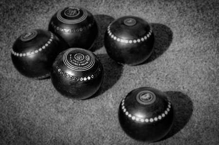 Close-up of balls in Japanese Tea Gardenの写真素材