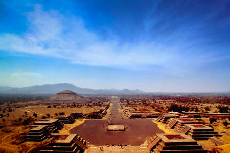 Teotihuacan is a vast Mexican archaeological complex northeast of Mexico Cityの写真素材